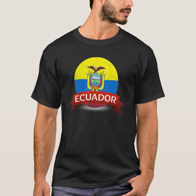 Camiseta National Ecuador Flag Ecuadorian Football Fan Socc (Frente)