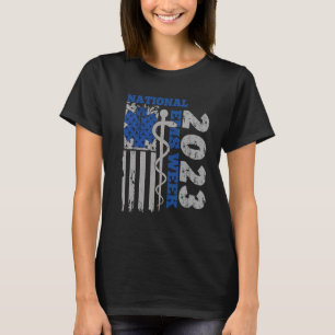 Camiseta National EMS Week 2023 EUA Flag Emergency Medical