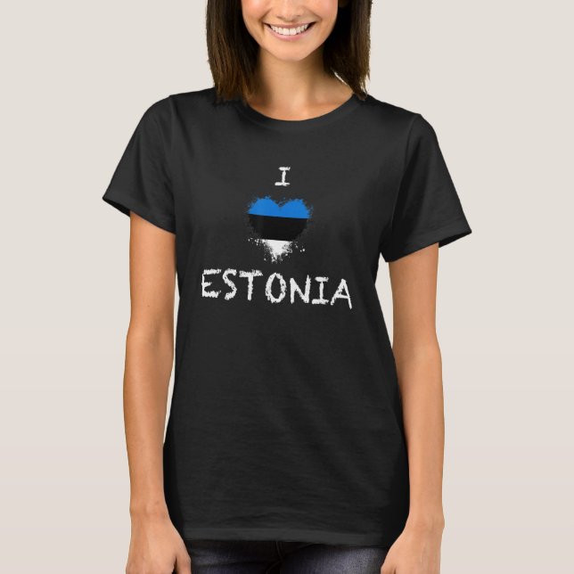 Camiseta National Flag of Estonia souvenir   for men women (Frente)
