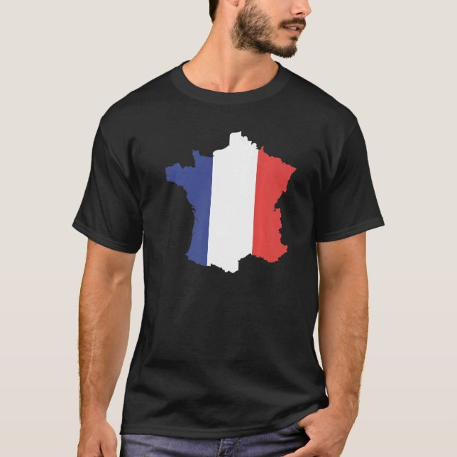 Camiseta National Flag of France souvenir  for men women  2 (Frente)