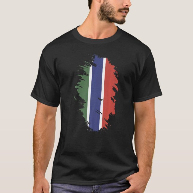 Camiseta National Flag of Gambia souvenir  for men women  1 (Frente)