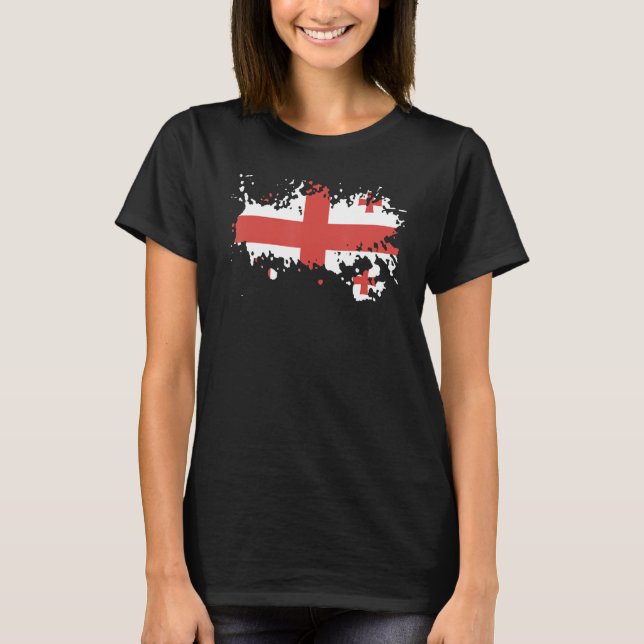 Camiseta National Flag of Georgia souvenir  for men women 8 (Frente)