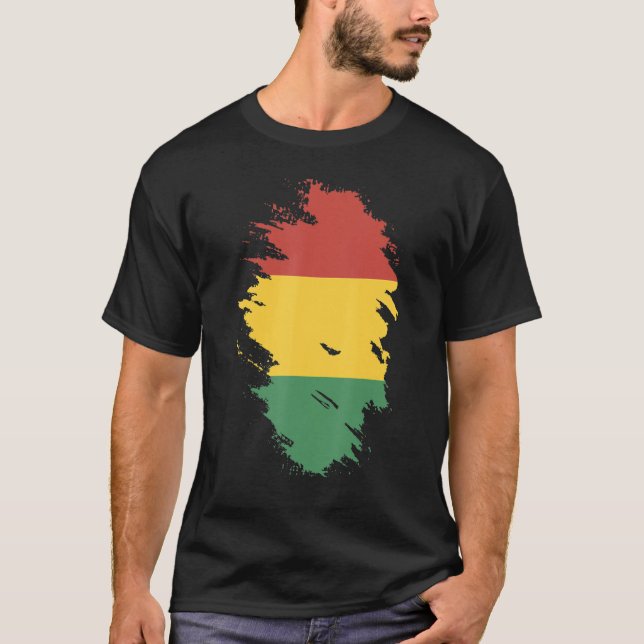 Camiseta National Flag of Guinea souvenir  for men women 4 (Frente)