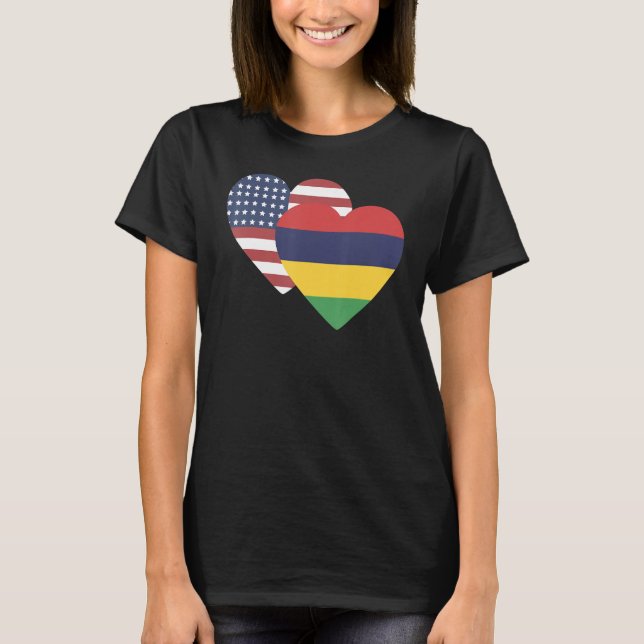 Camiseta National Flag of Mauritius souvenir  for men women (Frente)