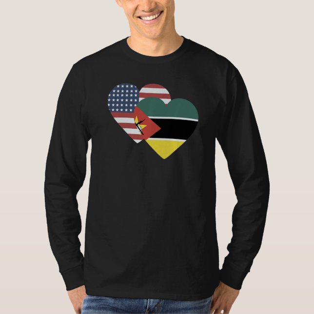 Camiseta National Flag of Mozambique souvenir  for men wome (Frente)