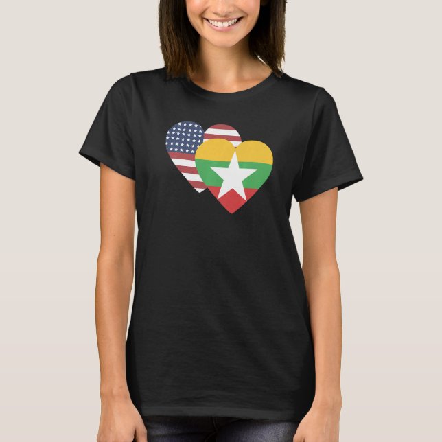 Camiseta National Flag of Myanmar souvenir  for men women   (Frente)