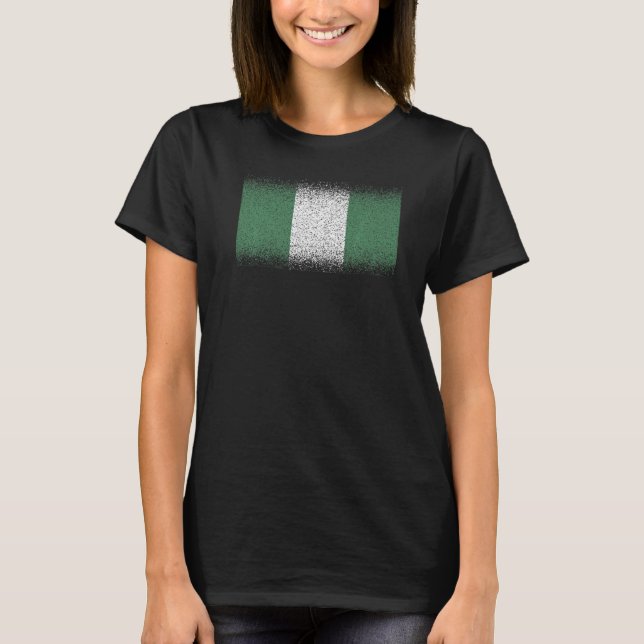 Camiseta National Flag of Nigeria souvenir  for men women   (Frente)