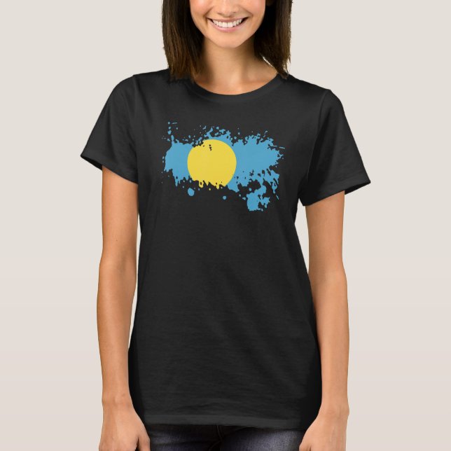 Camiseta National Flag of Palau souvenir  for men women 2 (Frente)