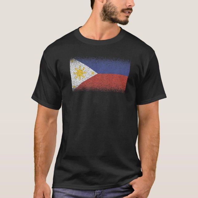 Camiseta National Flag of Philippines souvenir  for men wom (Frente)