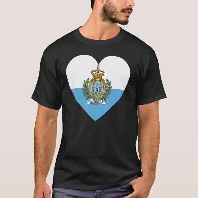 Camiseta National Flag of San Marino souvenir   for men wom (Frente)