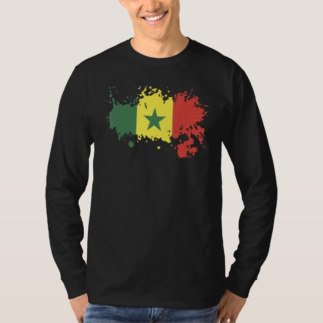 Camiseta National Flag of Senegal souvenir   for men women (Frente)