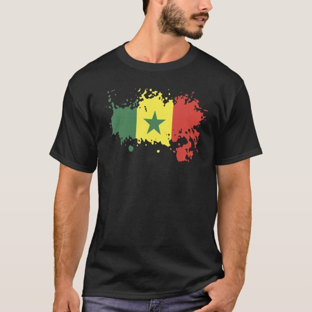 Camiseta National Flag of Senegal souvenir   for men women (Frente)