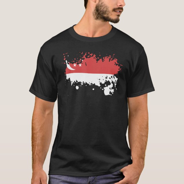 Camiseta National Flag of Singapore souvenir   for men wome (Frente)