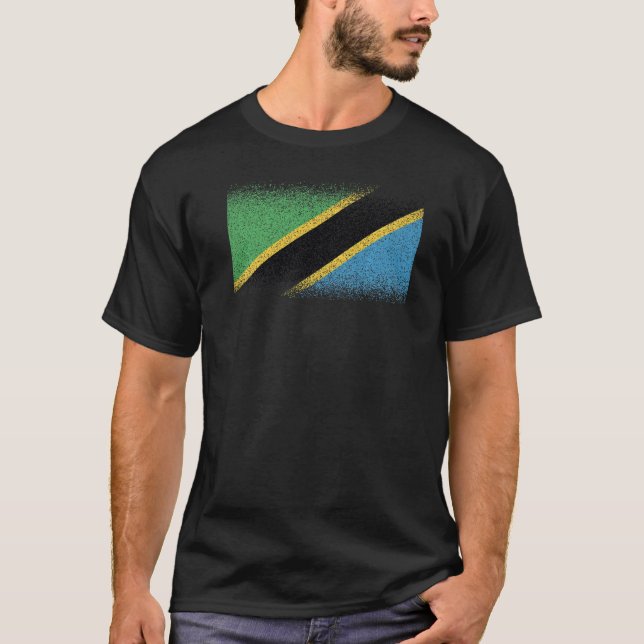 Camiseta National Flag of Tanzania souvenir  for men women  (Frente)