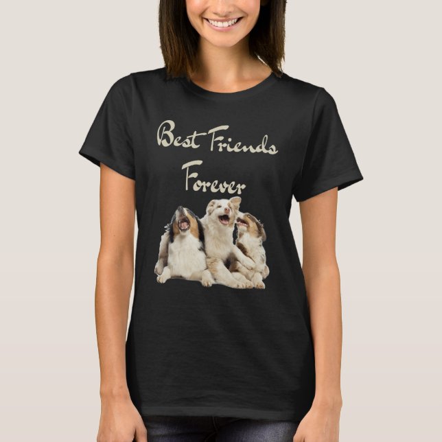 Camiseta National Friendship Day Best Friends Forever Dogs  (Frente)
