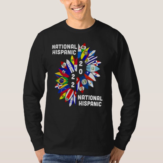 Camiseta National Hispanic Heritage Month 2022 Countries Su (Frente)