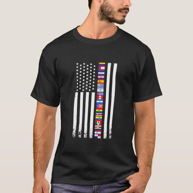 Camiseta National Hispanic Heritage Month Spain Latina Flag (Frente)