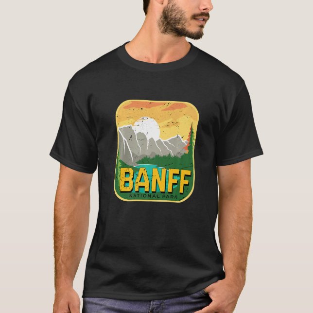 Camiseta National Park Canada Alberta Banff Camping Mountai (Frente)