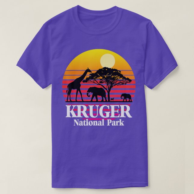 Camiseta National Park South Africa Safari Kruger Elephant  (Frente do Design)