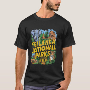 Camiseta National Park Sri Lanka India Elephants Viagem Vac