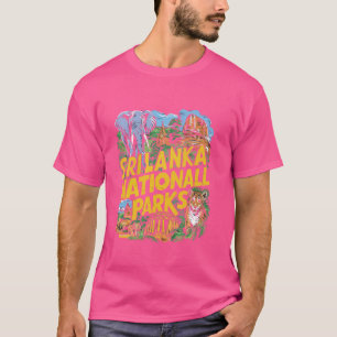 Camiseta National Park Sri Lanka India Elephants Viagem Vac