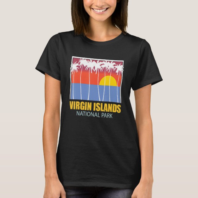 Camiseta National Park Virgin Islands St John Souvenir Palm (Frente)