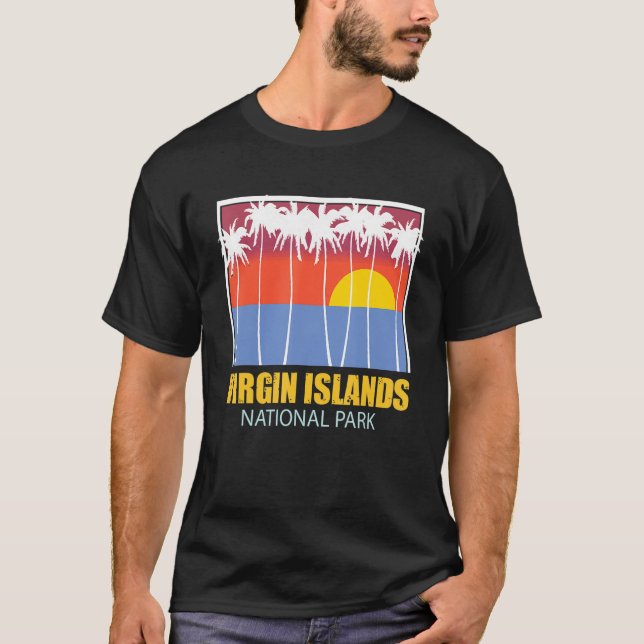 Camiseta National Park Virgin Islands St John Souvenir Palm (Frente)