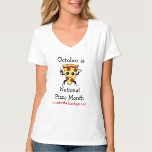 Camiseta National Pizza Month Funny Comida Observations T-S
