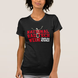 Camiseta "National Rad Tech Week" com Feliz Esqueleto T-Shi