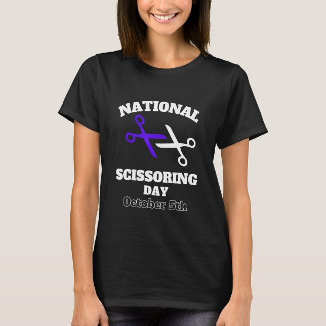 Camiseta National Scissoring Day Wrestling Fan Design (Frente)