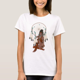 Camiseta Nativa Americana da Princesa e Cavalo