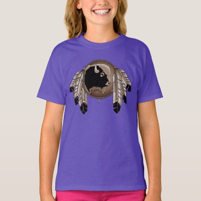 Camiseta Nativa de Crianças de Arte Orgânicas Prim (Frente)