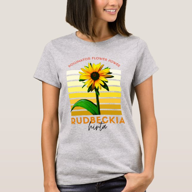 Camiseta Nativa Rudbeckia Hirta Black Eyed Susan (Frente)