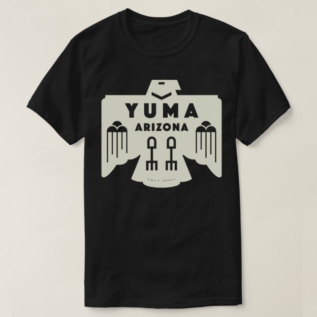 Camiseta Native American Bird Yuma Arizona Tan (Frente do Design)