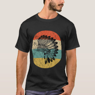 Camiseta Native American Feather Headdress Vintage Retro Su