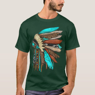 Camiseta Native American Indian Headdress Costume Jewelry D