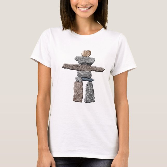 Camiseta Native American Inuit Inukshuk Fashion Shirt (Frente)