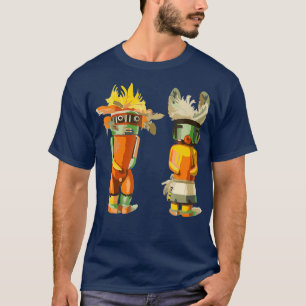 Camiseta Native American KACHINA DOLLS abstrato 2 Ventilado