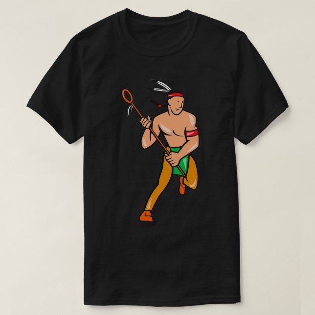 Camiseta Native American Lacrosse 5 (Frente do Design)