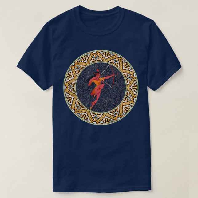 Camiseta Native American Sioux Warrior  (2)  (Frente do Design)