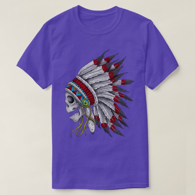 Camiseta Native American skull design  (Frente do Design)