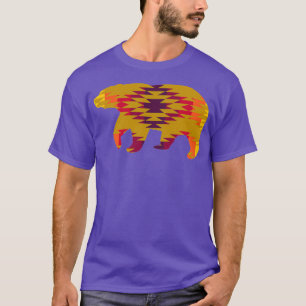 Camiseta Native Geometric Print Tan Bear 