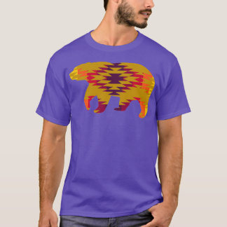 Camiseta Native Geometric Print Tan Bear 