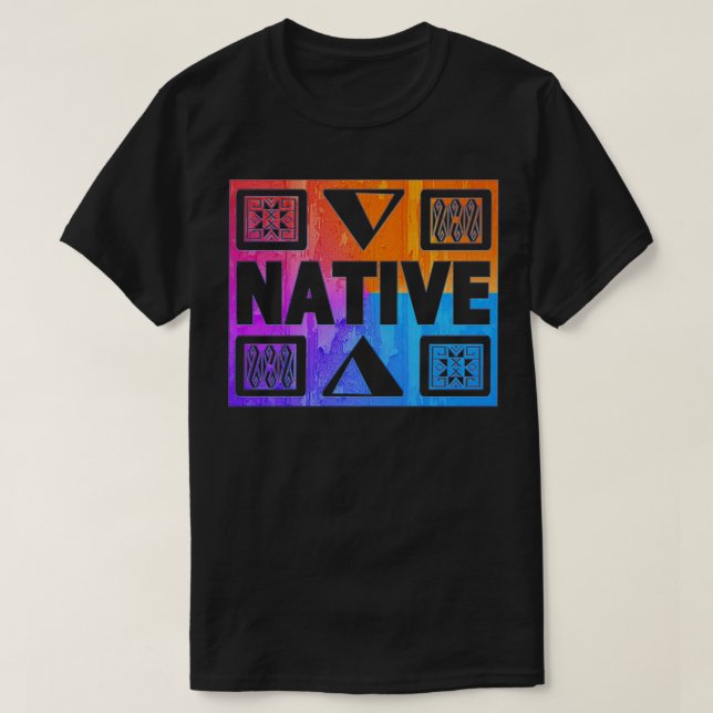 CAMISETA NATIVE NATIVE AMERICAN FELIZ AMERICANOS NATIVOS DA (Frente do Design)