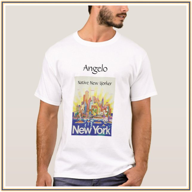 Camiseta Native New Yorker Manhattan Skyline (Criador carregado)