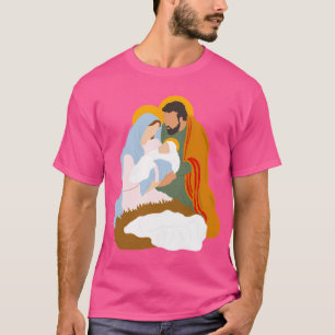 Camiseta Natividade Cena Jesus Mary E Joseph
