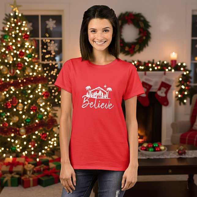 Camiseta Natividade Crença (Criador carregado)