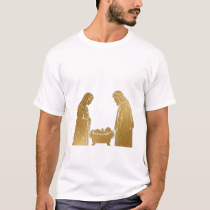 Camiseta Natividade Dourada – Natal Elegante