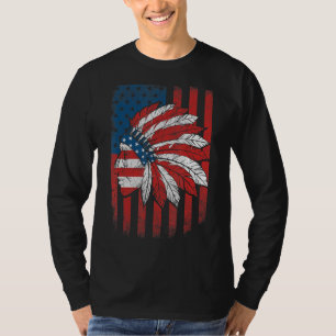 Camiseta Nativo Americano Flag Usa Cherokee Indígenas Peop