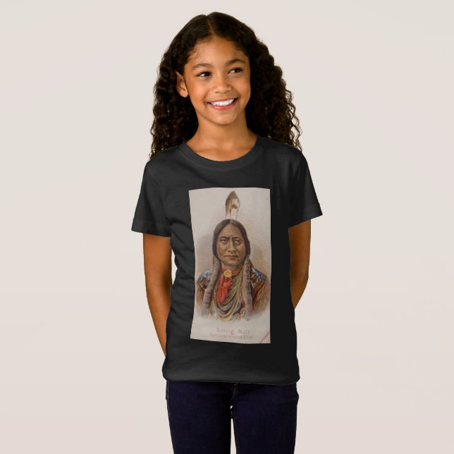 Camiseta Nativo americano: Touro Sentado Lakota, anúncio de (Frente Completa)